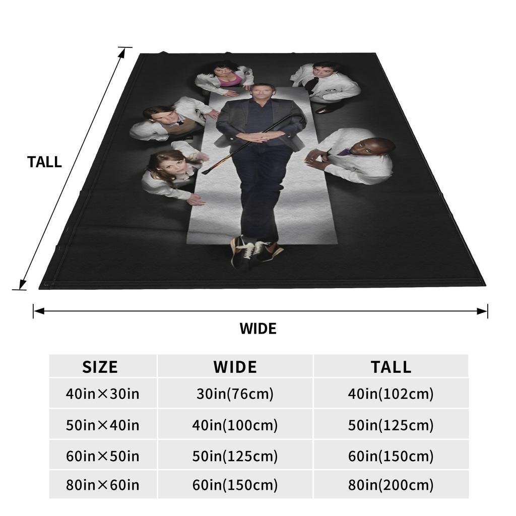 House MD TV Show Wool Blankets Awesome Throw Blankets for Home 150*125cm Quilt