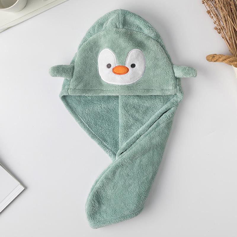 Mädchen Schnelltrocknend Super Saugfähig Cartoon Haarhandtuch Wickel