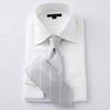 [Ojie] Men's Tie, Silver, 100% Silk, Made in Japan, Formal Tie, Ceremonial Wear, Wedding, Reception, Business