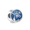 New 2024 925 Sterling Silver Plated Blue Pave Series Star Owl Butterfly Moon Pendant Diy Jewelry Bead Fit European Bracelet