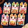 6pcs Red Color Chinese Red Envelopes Cartoon Lucky Money Envelopes New Year Red Hongbao  Kids Gift