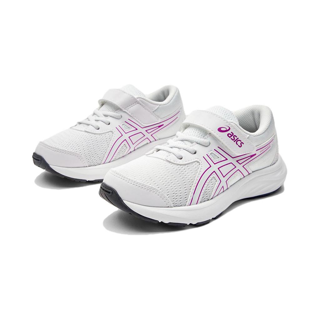 New Asics CONTEND 9 Anti-Slip Wear-Resistant Low-Top Kids' Running Shoes White Purple Children Aged 3-7 Years Old 1014A338-101