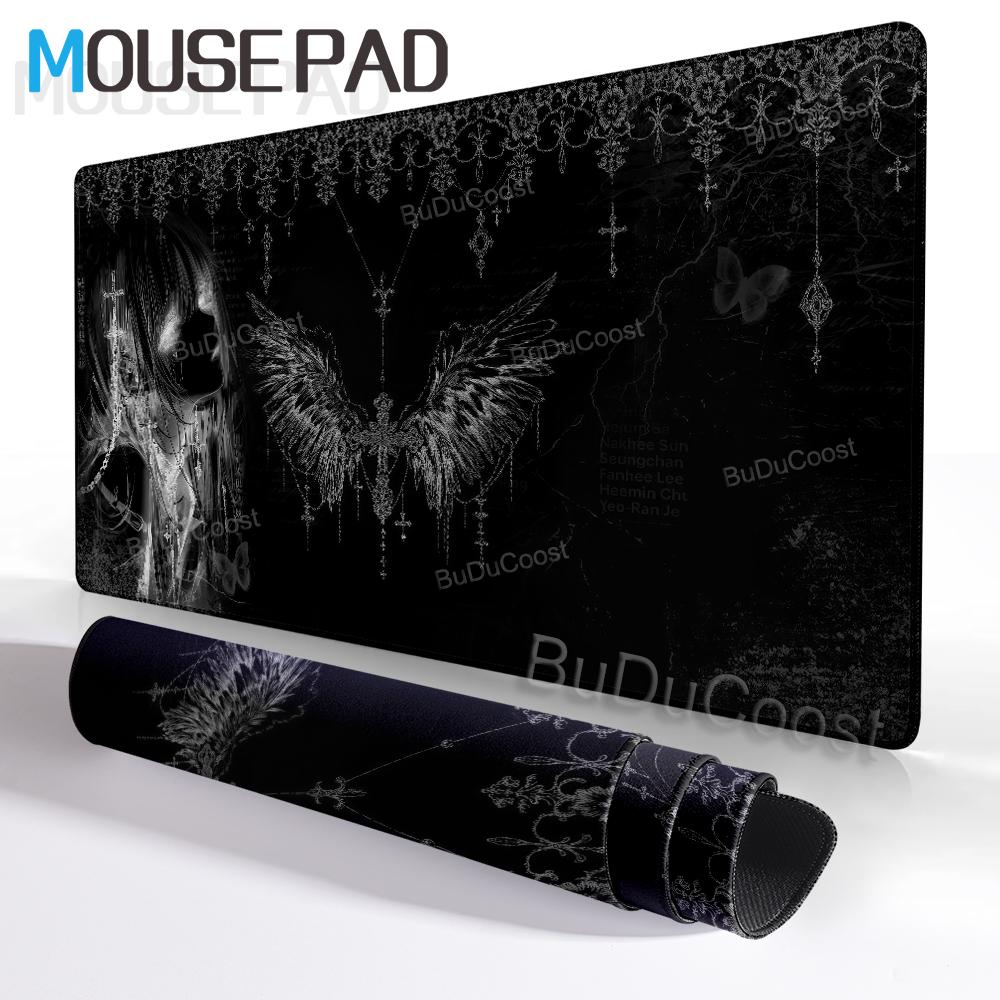 Aesthetics Anime Girls Gothic Mouse Pad Rubber Lock Edge Gamer Computer Mat Office Decort Deskmat ESports Laptop Extended Pads