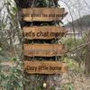 Letrero Colgante Personalizado de Madera Maciza para Puertas de Casa y Jardín