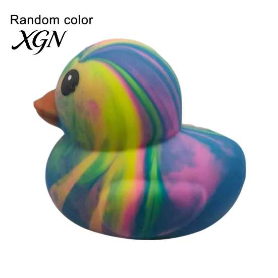 Gradient Duck Stress Relievers Rainbow Relief Toy, Slow Rise Colorful Squeeze Toy Soft Sensory Fidget Desk