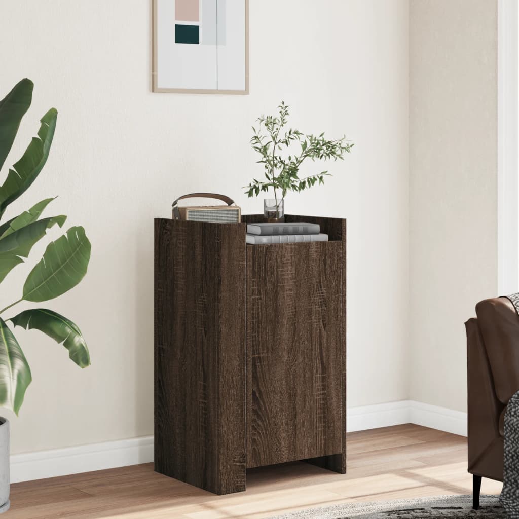 Sideboard in Brown Oak Look 45 x 35 x 75 cm Particleboard