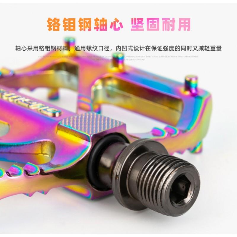 Aluminum Alloy Bike Pedals With 3 Sealed Bearings Anti-Slip Platform Road Folding Bicycles R67Y Colorful