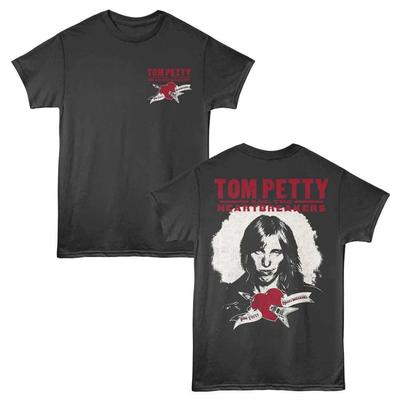 Tom Petty - Grinsen - Beidseitiger Druck Erwachsenen Kurzarm Uni T-Shirt - Rauch