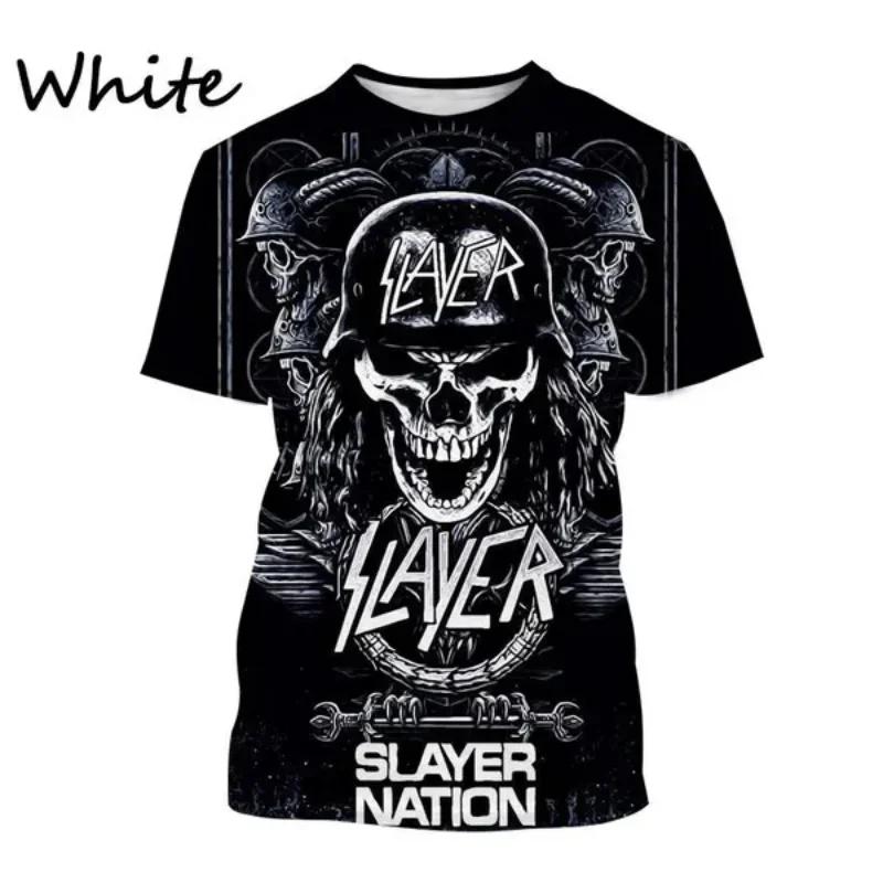 Nuova T-shirt 3D Slayer Torrent Metal Band per Moda Unisex Abbigliamento Uomo T-shirt Oversize Gotica Oscura Teschio Fantasma Top