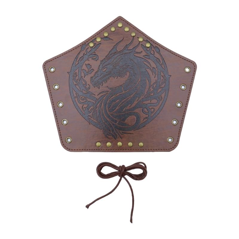 Historical Arm Guard Cosplay Arm Gauntlets Vintage Armband Knight Arm Guard Festival Costume PU Leather Arm Bracers