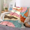 1Pc Abstract Colorful Waves Blanket Soft And Comfortable Casual Warm Camping Travel Christmas Halloween Xmas Gift M92840