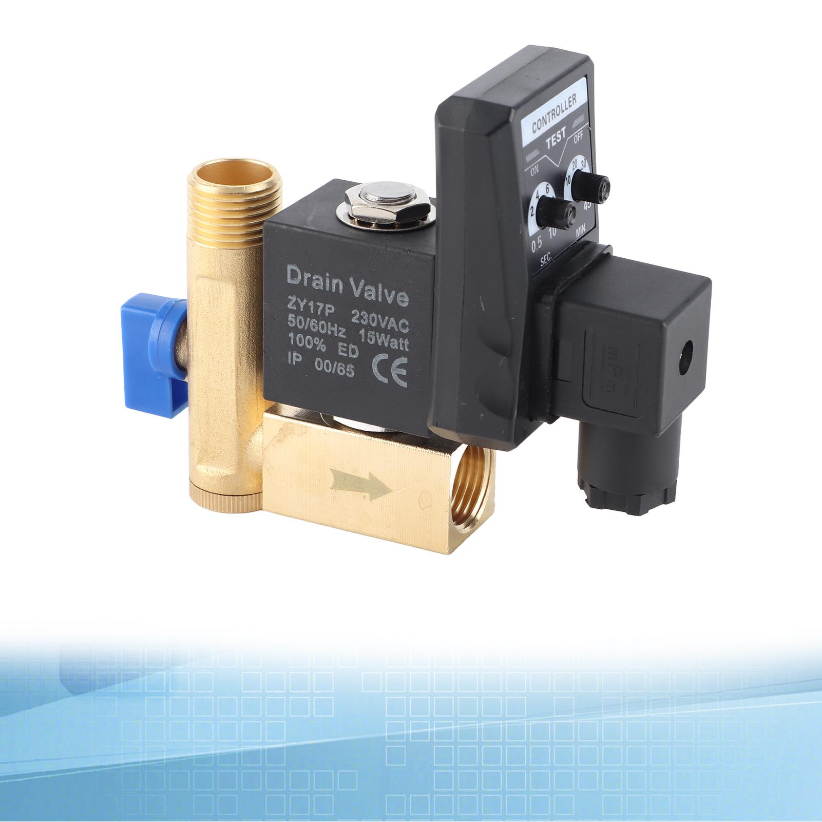 

G1/2 DN15 Automatic Electronic Timed Drain Valve for Air Compressor Condensate Management Electronic Drain Valve 110V