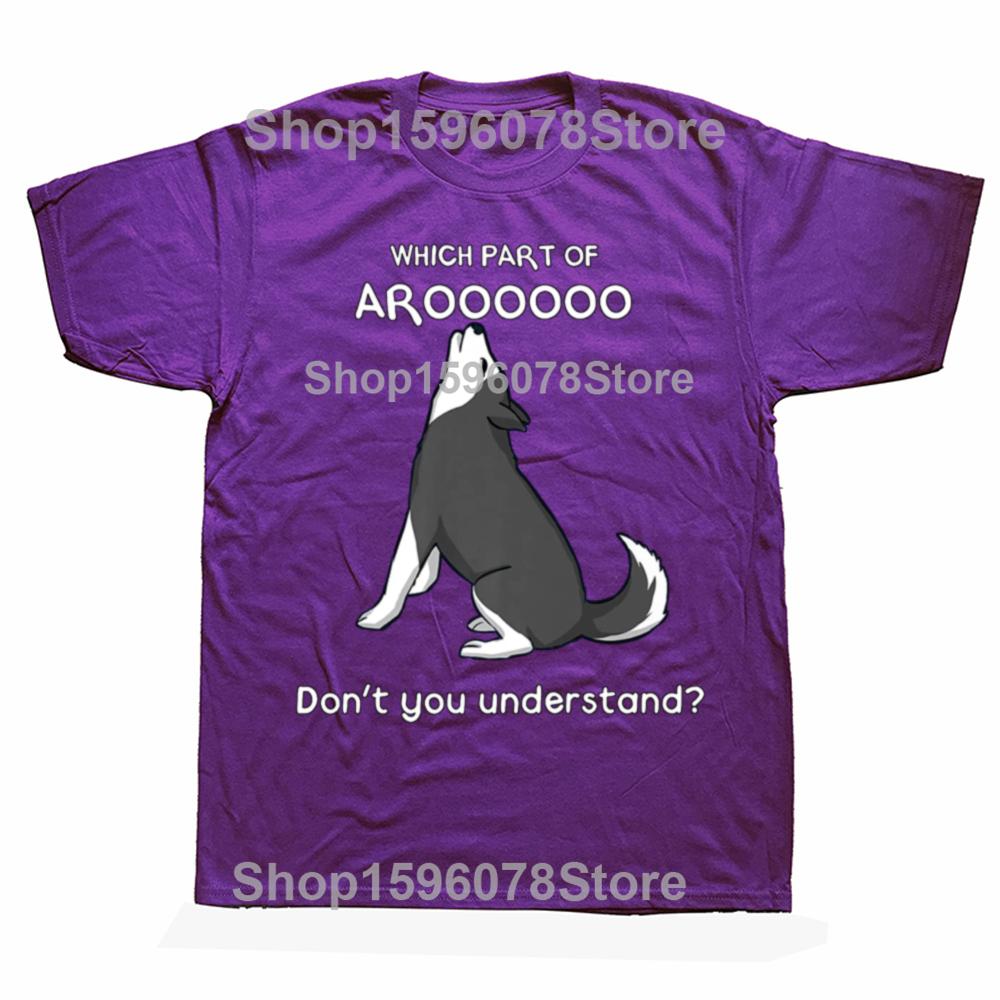 Siberian Husky für Männer Frauen Welpenhund Huskies Liebhaber T-Shirts Grafik Baumwolle Streetwear Kurzarm Geburtstagsgeschenke T-Shirt