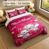 Elephant Theme Personalized 3Pcs Bedding Set Custom Text & Name 1 Sheet 2 Pillowcases Household Bedding 1pc
