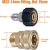 M22 14mm To 3/8'' Quick Connect Adapters High-Pressure Water Gun Conversion Head