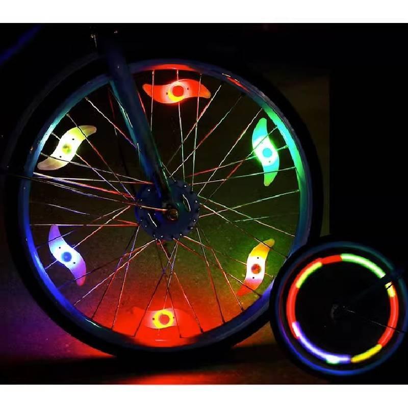 Colorful Bicycle Spoke Lights For Mountain Bikes With Vibrant Silicone Design For Safety