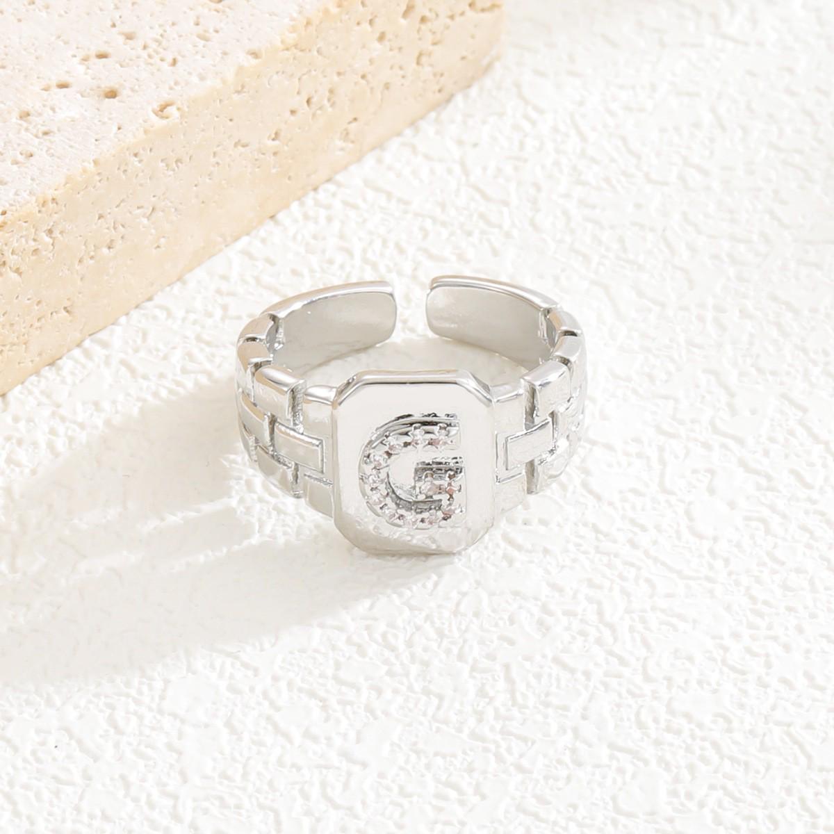 

Copper Zirconia Geometric Initial Ring: Men s Fashion Open Design