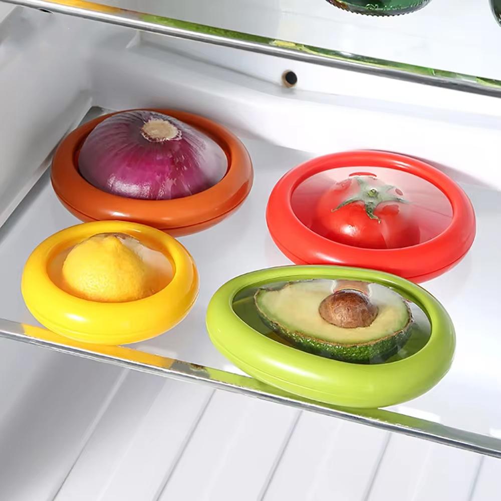 Kreative Aufbewahrungsbox für die Küche, Obst- und Gemüsebehälter, Frischhaltebox für Avocado, Tomaten, Zitrone, Zwiebeln, Frischhaltebox, Gemüsefach, Küchenhelfer