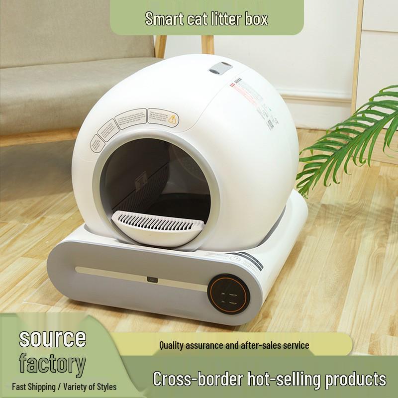 Smart Automatic Cat Litter Box with One-Key Cleaning, Extra Large Electric Cat Toilet