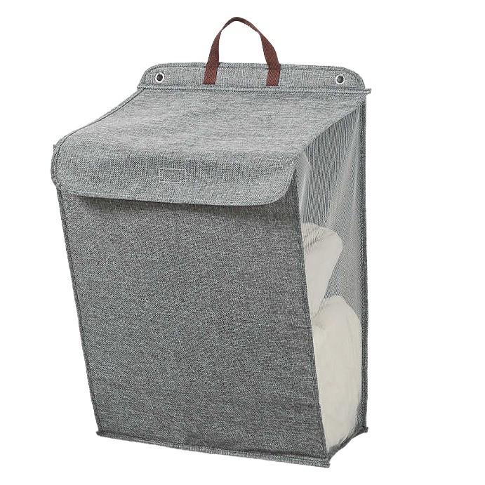 Foldable Laundry & Toy Storage Basket with Lid - Large Capacity, Dustproof, Wall-Mountable.