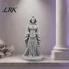 Creative Witch Figurine 3D Printed Statue, European Style Mysterious with Fine Elegant Sculpture Texture & Stable Base, Compact Desktop Ornament