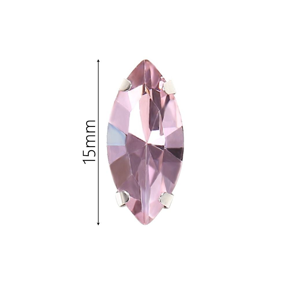 50Pcs/Pack Sew On Glass Crystal Stones With Silver Claw Diamond Beads Ornament  For Needlework