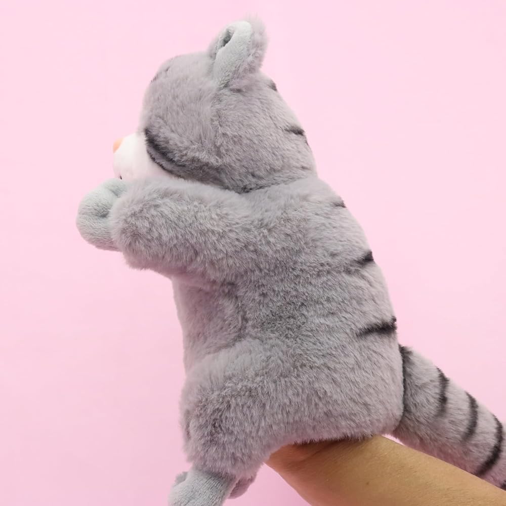 Takeoff Hand Puppet Manul Cat Plush Toy Soft Fabric Educational Plaything