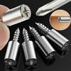 10/100set Self-tapping Screw with Slip Resistant Sleeve Layer Plate Holder Wardrobe Storage Rack Septum Screw Fixed Support Pins
