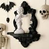 Antique Decorative Shelf Victorian Ornate Plastic Hollow Flower Carving Wall Mounted Shelf For Books Plant And Display