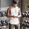 Brand Gyms Workout Singlet Sleeveless New Clothing Bodybuilding Fitness Men Tank Top With Hooded Mens Stringers Tank Tops Shirt