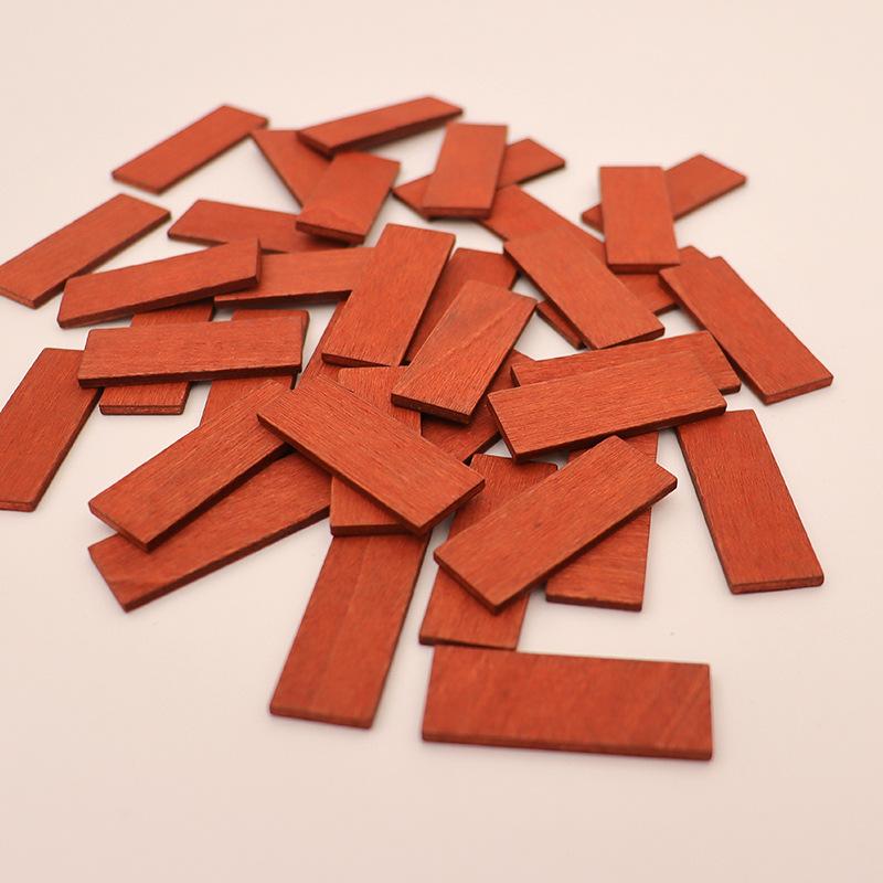 10Pcs 1: 12 Scale Mini Wooden Dollhouse Floor Boards Miniature Dollhouse Flooring Bamboo Furniture For Model Accessories