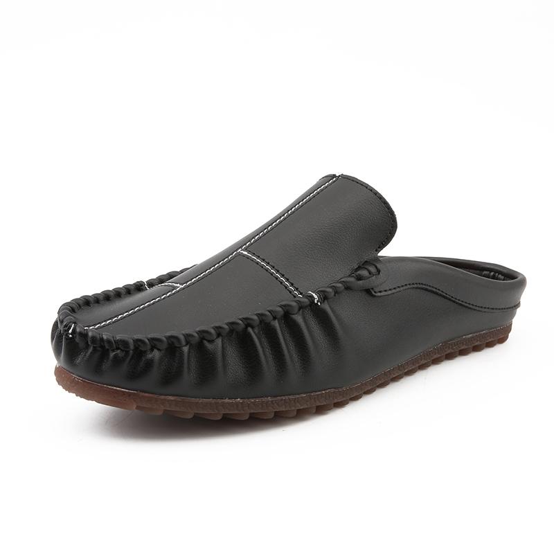 

2025 Лето Полудраг Повседневная Обувь Мюли Мужчины Без задника Лоферы Тапочки Обувь-горох Слипоны Балетки Мужские Шлепанцы Сандалии 39