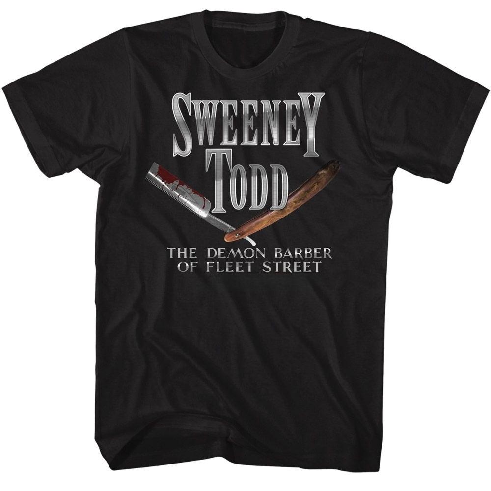

Sweeney Todd The Demon Barber Of Fleet Street Graphic T Shirt Classic Horror Musical Streetwear Cotton Casual Oversized Tee 4XL