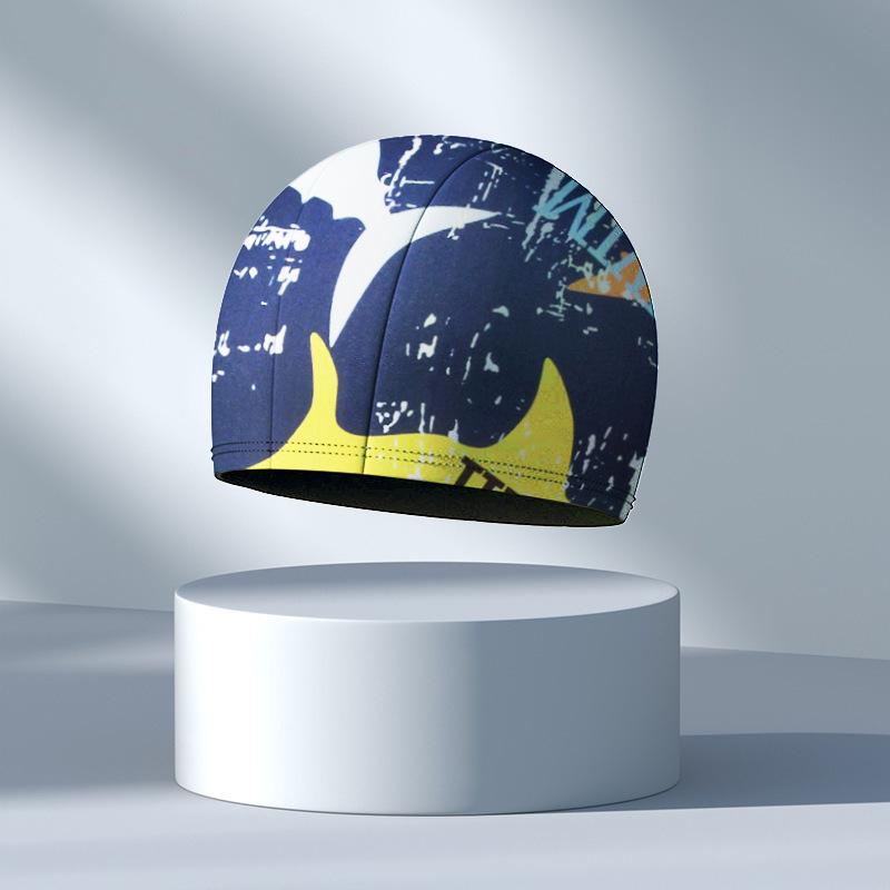 Waterproof Swimming Cap Protect Ears Long Hair Swim Pool Hat Sports Hat for Men Women with Ear Pockets High Elastic Bathing Caps