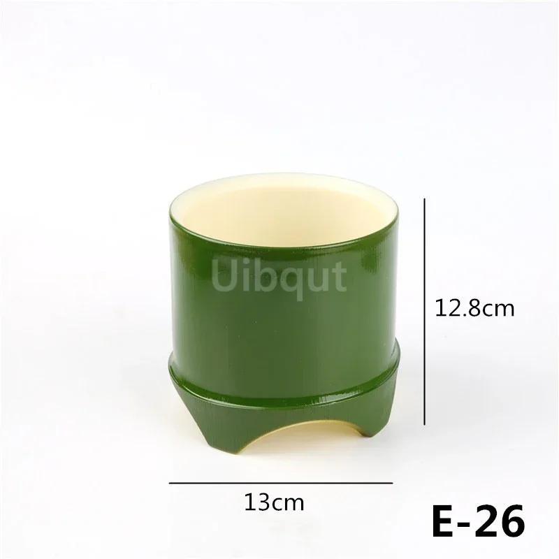 Imitation Bamboo Clear Wine Pot Bamboo Barrel Dry Ice Barrel Cuisine sushi boat bento Tattoo decorations Bamboo tube wine set