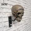 Helmet Display Stand Skull Motorcycle Holder, Wall Mount Rack, Gear Storage Rack Gothic Motorbike Hanger for Home Decoration Garage