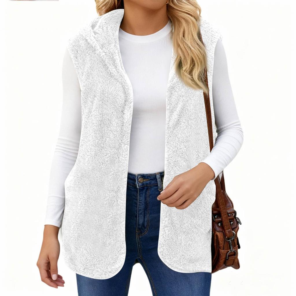 Women's  Hoodies Oversized Fleece Long Pullover Hooded Sweatshirts Casual Sleeveless Hoodie Jacket