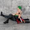 Anime One Piece Two Years Later Roronoa Zoro Sitting Ver. PVC Action Figure Statue Collection Model Kids Toys Doll Gifts 12cm