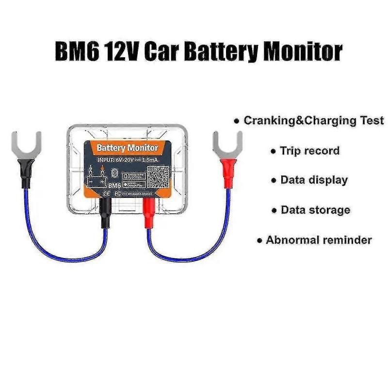 2024 Wireless Bluetooth 12v Battery Monitory Bm6 With Car Battery Health Check App Monitoring Battery Tester