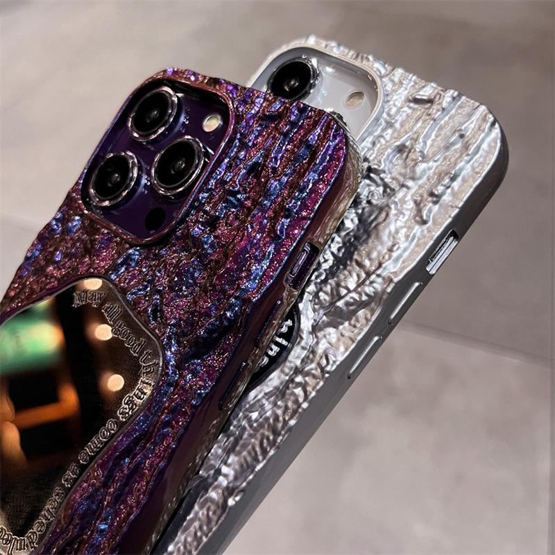 Funda de papel de estaño con espejo ostentoso de lujo para iPhone 12, 13, 14 Pro Max, iPhone 11, funda de silicona suave a prueba de golpes para iPhone 14Pro
