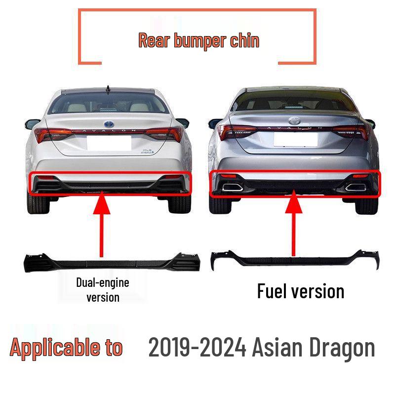 Asian Dragon Rear Bumper Protector for 19-23 Models - Lower Lip Trim Gasoline Version Brand