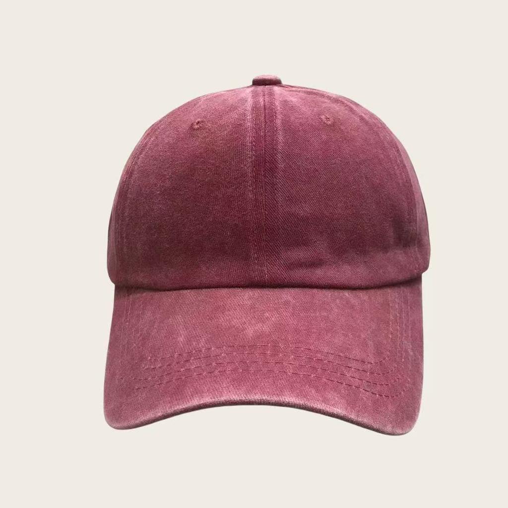 Wyprała Czapka Baseballowa Damska Męska Letnia Czapka Snapback Regulowana Vintage Miękka Codzienna Daszek Przeciwsłoneczny Street Czapka Trucker Jednolity Kolor Czapka Ojca