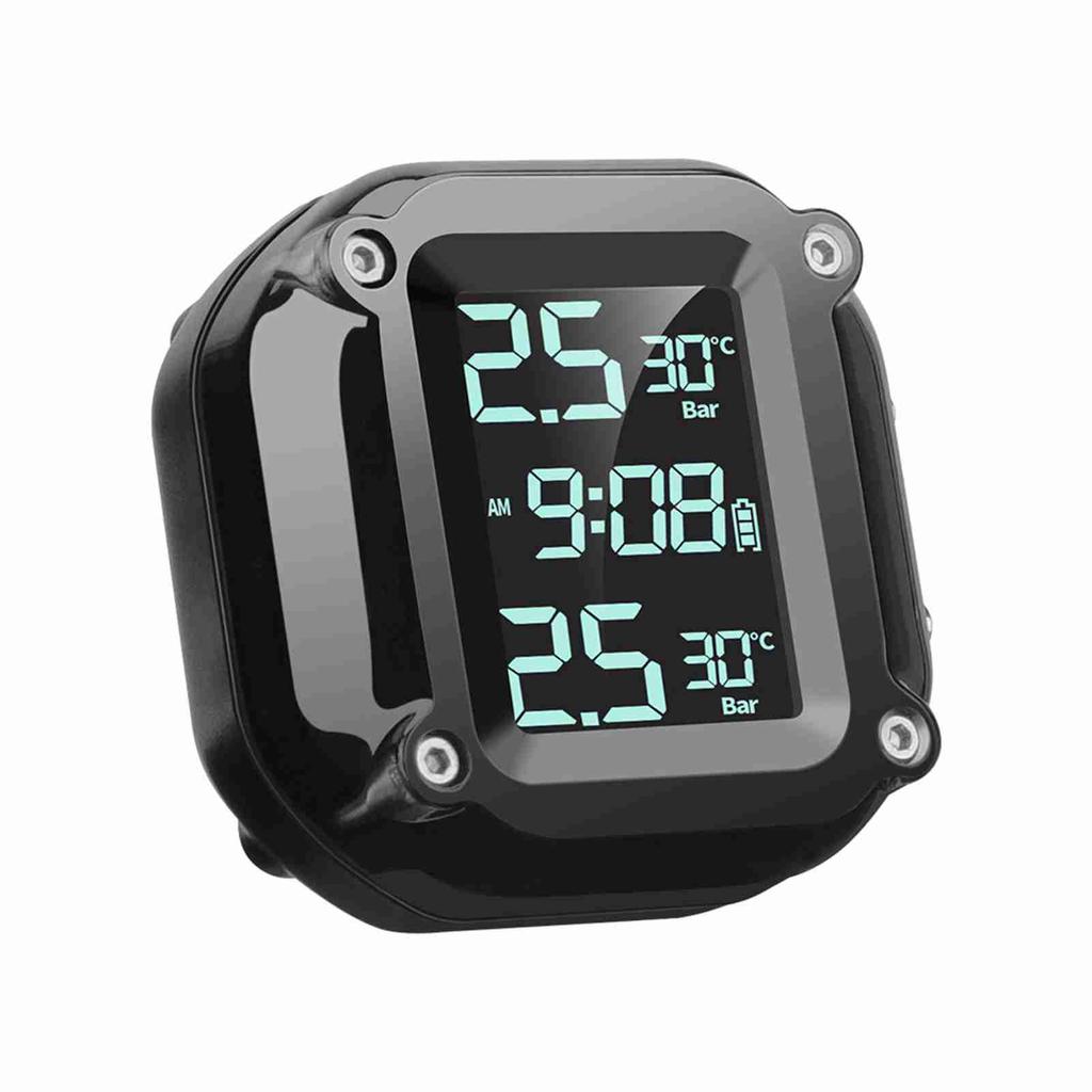 Motorcycle Wireless Tire Pressure Monitoring System USB Charging TPMS for Motorcycle with 2 External Sensors