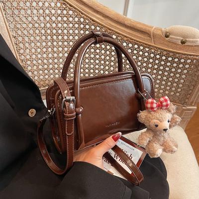 Design Tragbare Kleine Tasche Damenmode Retro Kleine Quadratische Tasche Umhängetasche