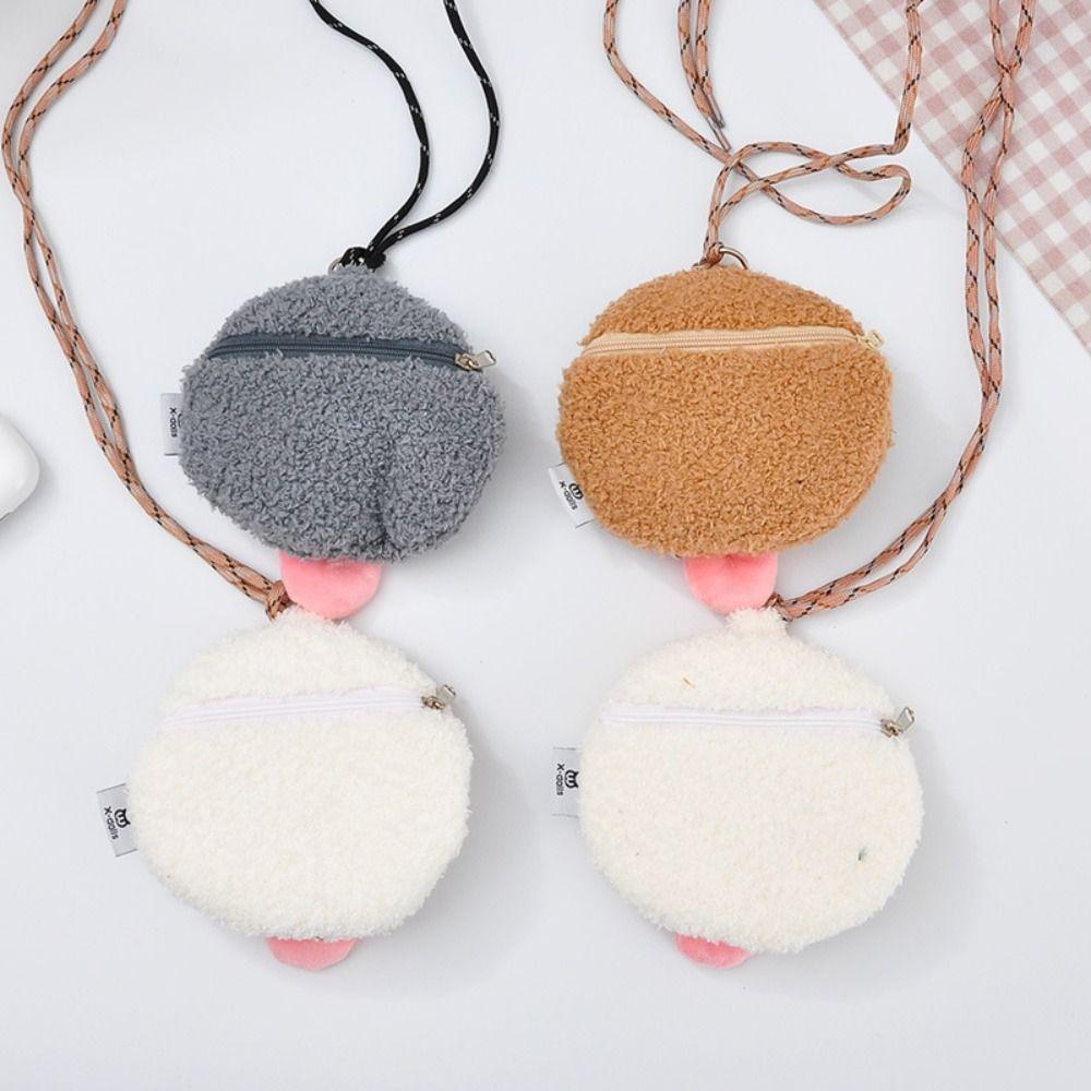 

Dog Puppy Key Chain Bag Plush Plush Wallet Sweet Halter Coin Purse Men