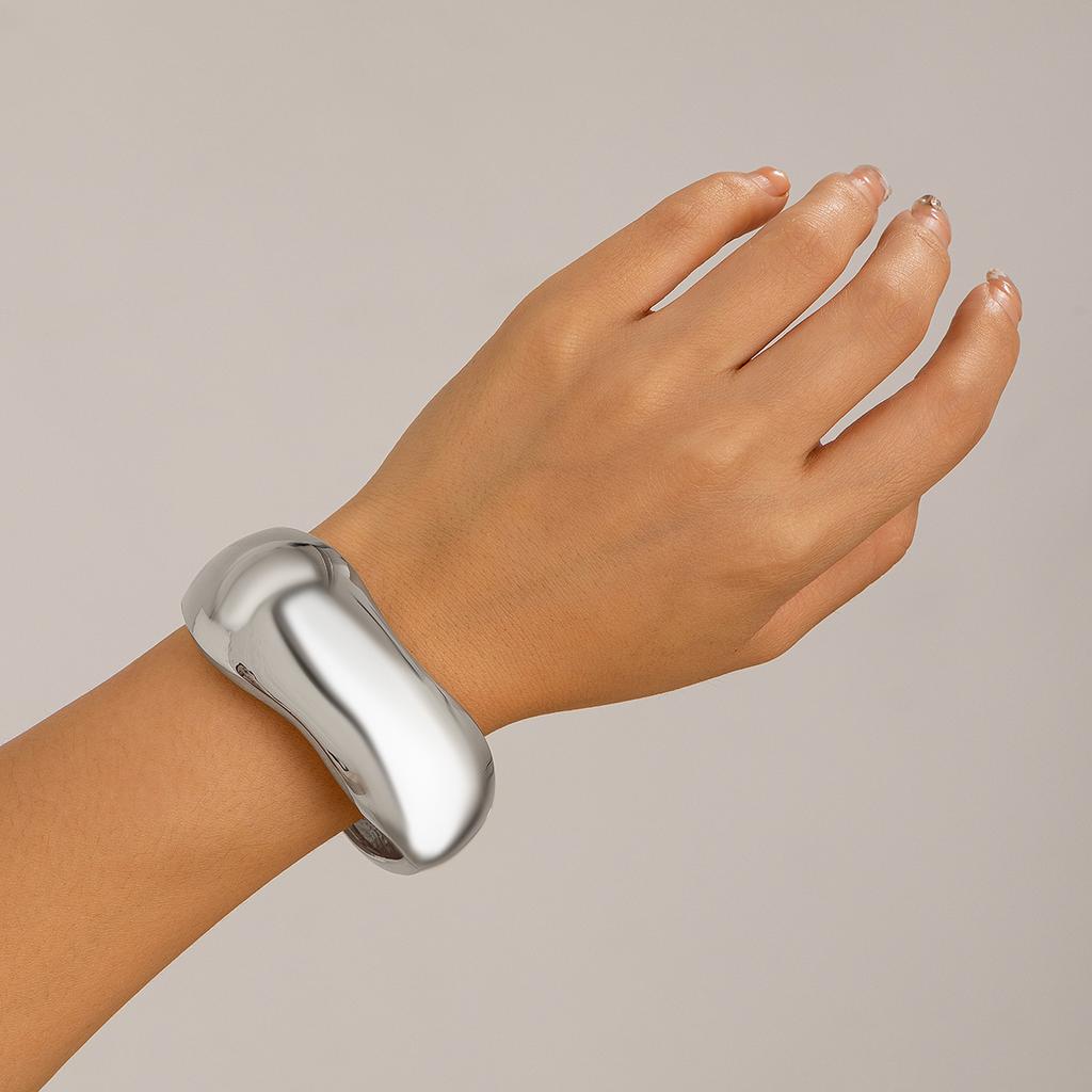 Ingemark 7 Styles Exaggerated Chunky Water Drop Open Cuff Bangles for Women Adjustable Arm Bracelet Grunge Jewelry Steampunk Men