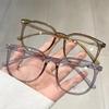 Retro Square Glasses Ultra-light Transparent Frame Eyewear Anti-blue Light Flat Glasses Korean Popular Decoration Eyeglasses