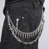 European and American Fashion Double-layer Rivet Metal Unisex Hip-hop Street Dance Waist Chain