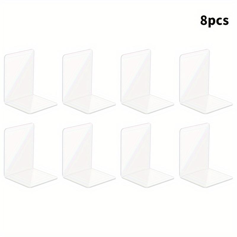 4/6/8pcs Clear Acrylic Display Stands - Modern Desktop Bookends for Home, Office & Retail Decor
