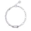 Jbans Classic Oval Bar Point Double Surgical Steel Chain Bracelet (C2301-Ac991_Sv)